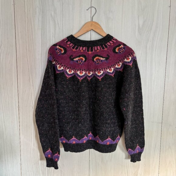 Woolrich Vintage Gray Handframed Long Sleeve Button Wool Mohair Blend Sweater - Picture 2 of 8